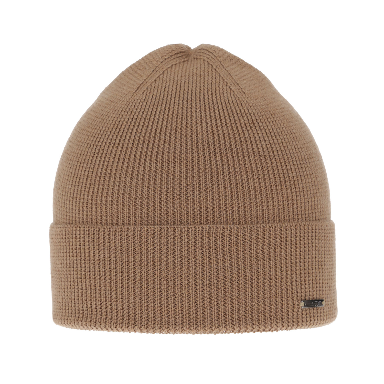 Berretto invernale uomo, camel, 100% Lana Merino, Memfis