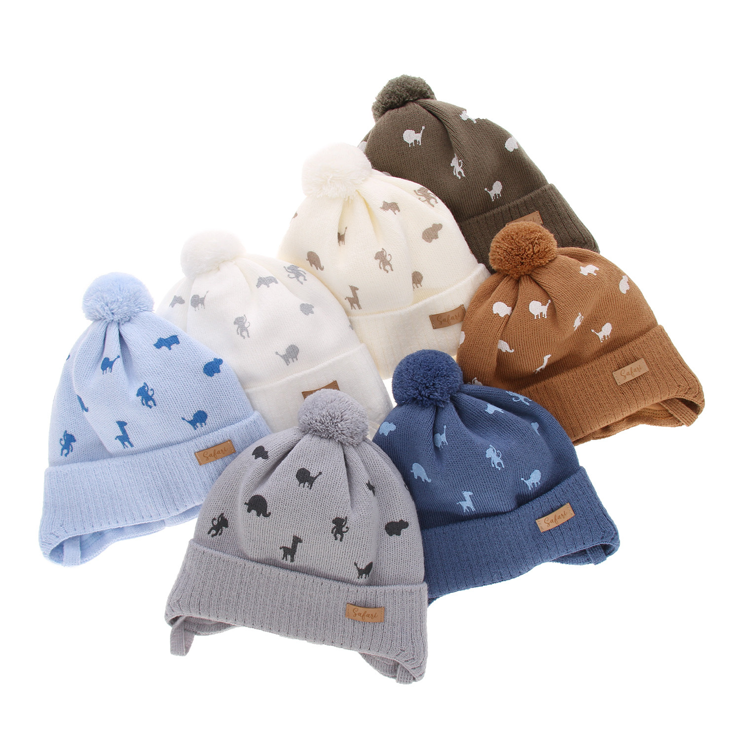 Berretto autunno/primavera bambino, blu scuro, con lacci, Niger