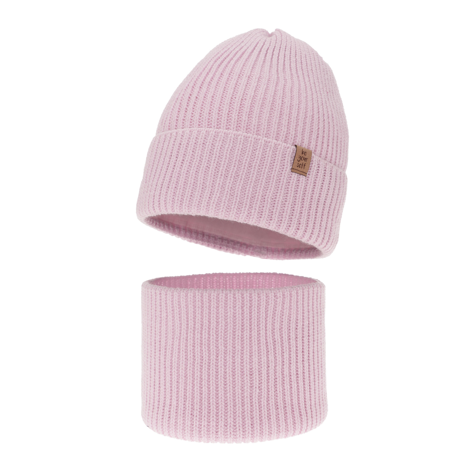 Set invernale bambina: berretto e scaldacollo, lilla, Edera