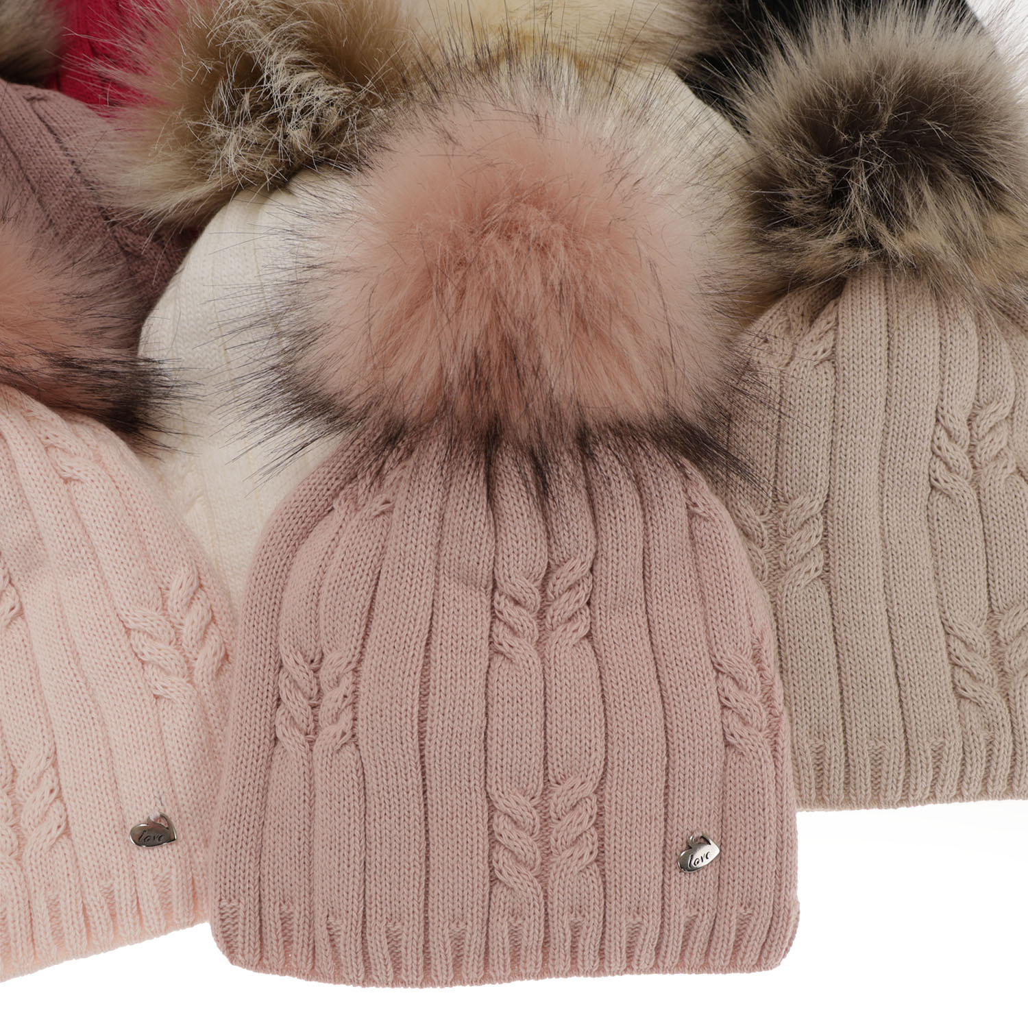 Set invernale bambina: berretto e scaldacollo, lilla, con pompon, Amaltea