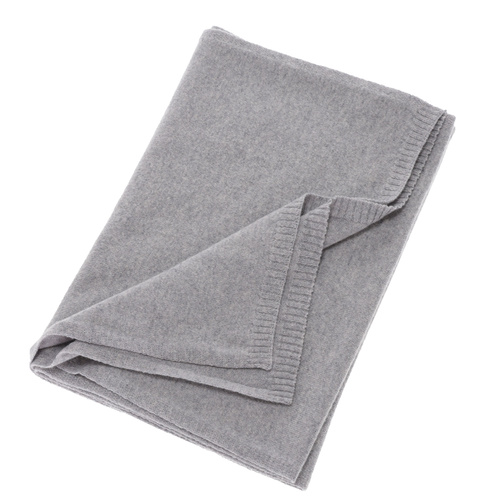 Sciarpa invernale donna, grigio, lana merino con cachemire, Irenia