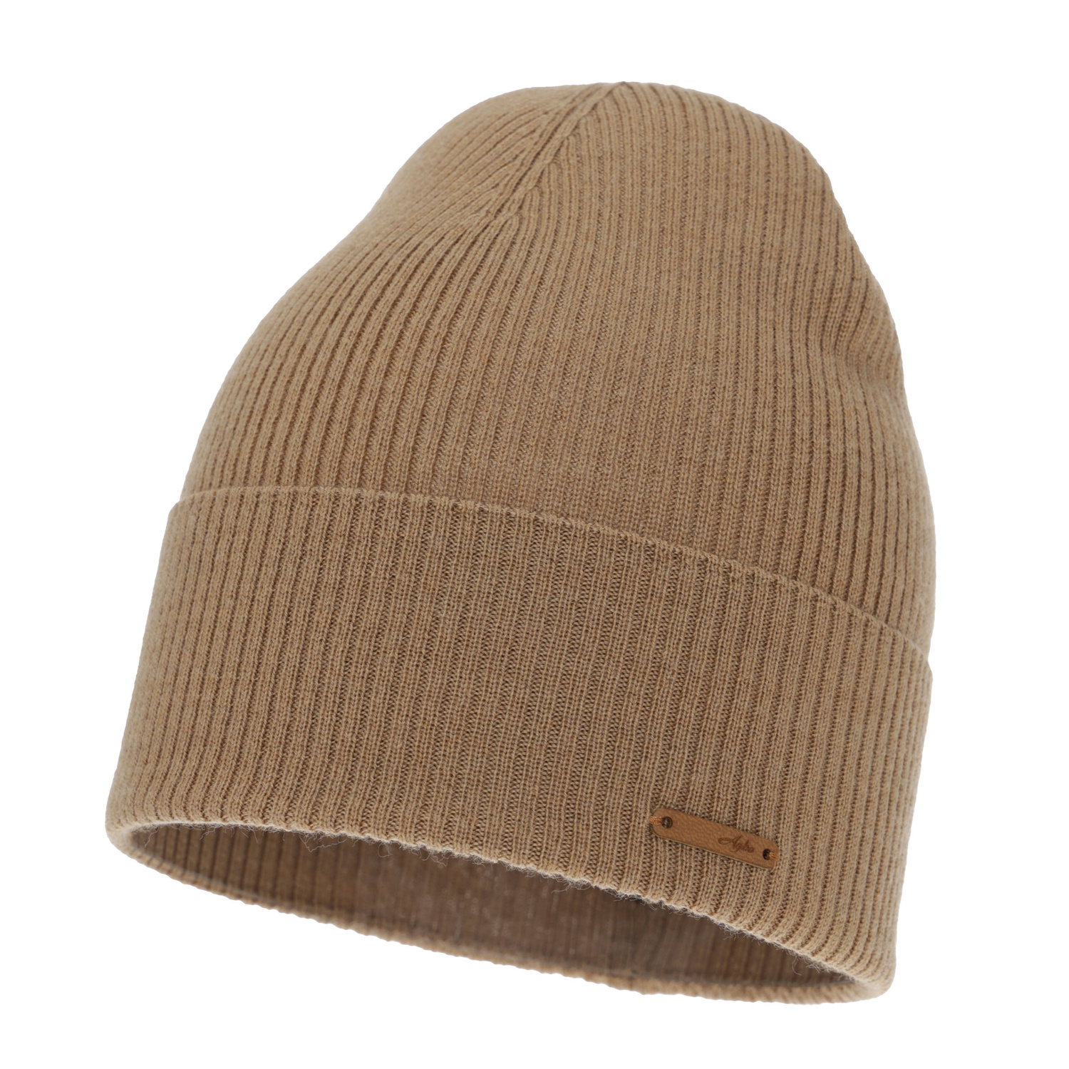 Berretto autunno/inverno donna, camel, 100% Lana Merino, Flerra