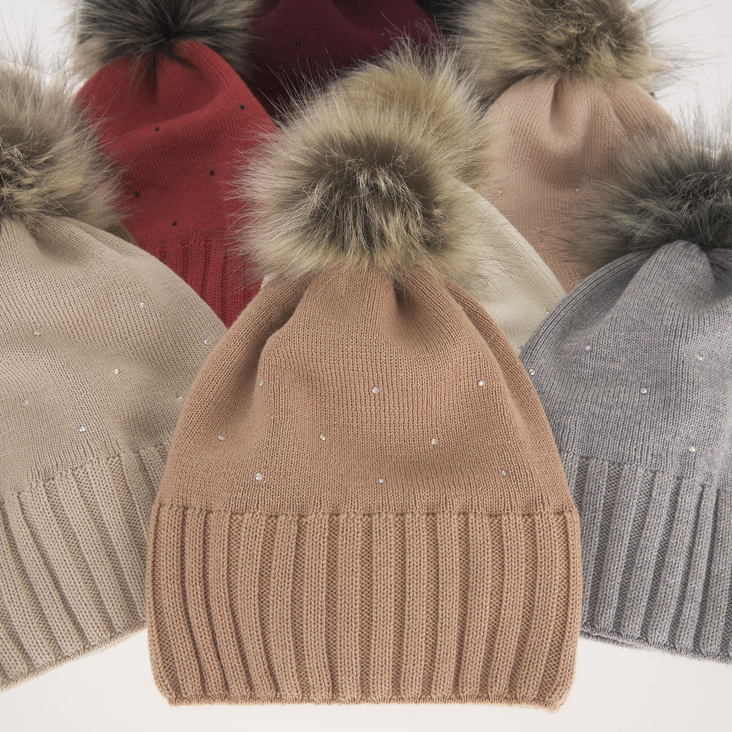 Berretto invernale donna, rosa, 100% Lana Merino, Malga