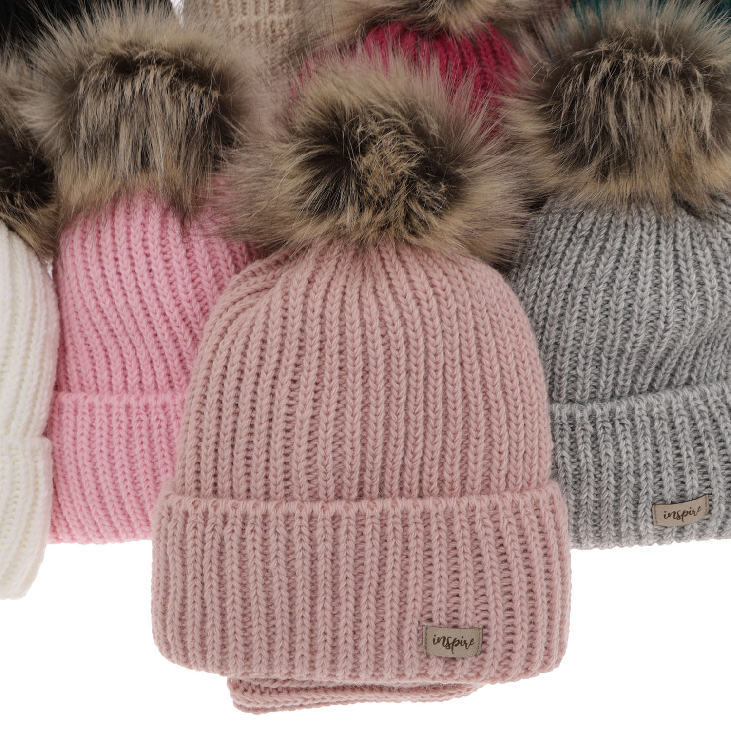 Set invernale bambina: berretto e scaldacollo, grigio, con pompon, Willow