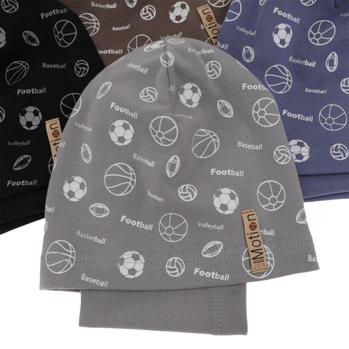 Set autunno/primavera bambino: berretto e scaldacollo, grigio, cotone, Paolo