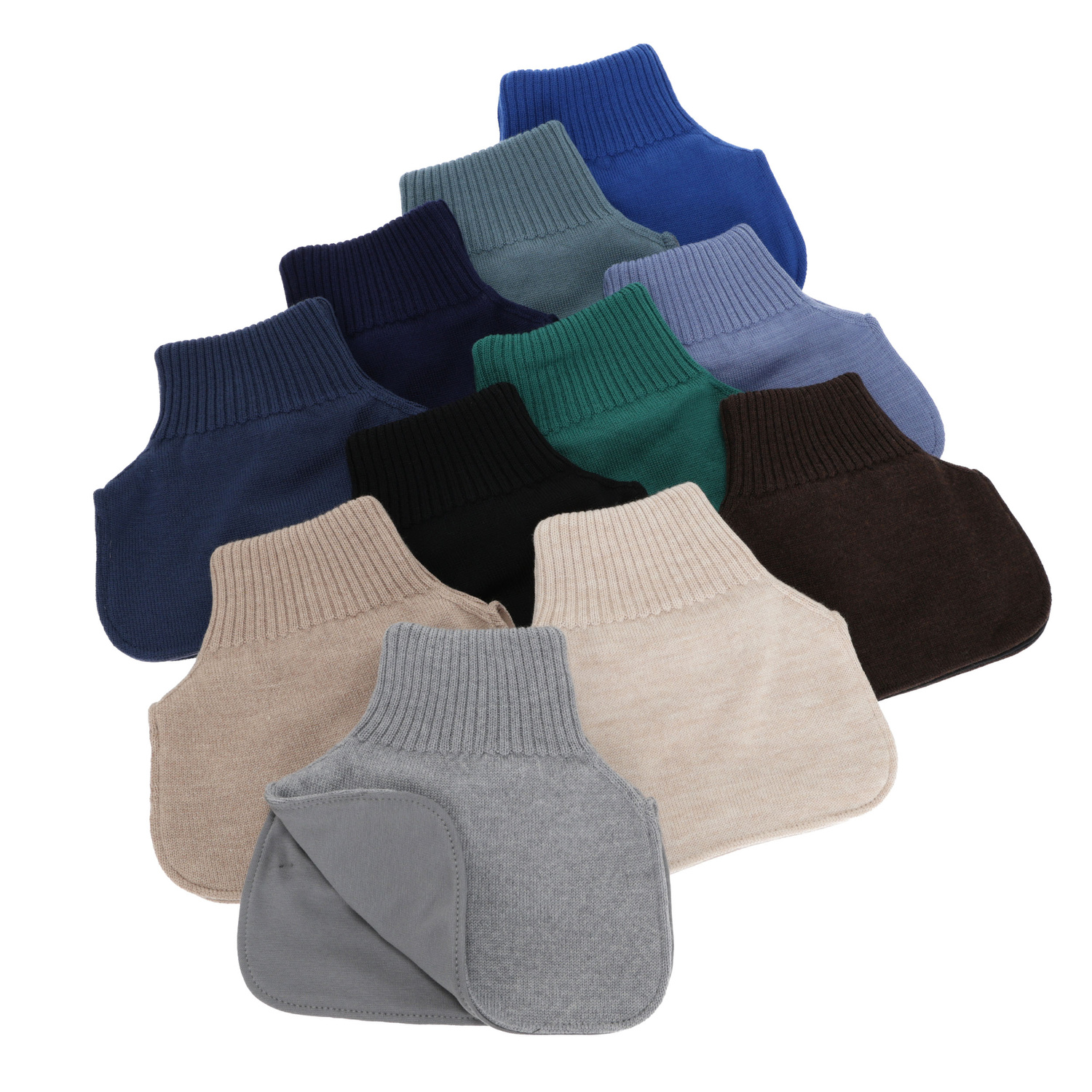 Scaldacollo con coprispalle invernale bambino, nero, 100% Lana Merino, foderato in cotone, Tiket