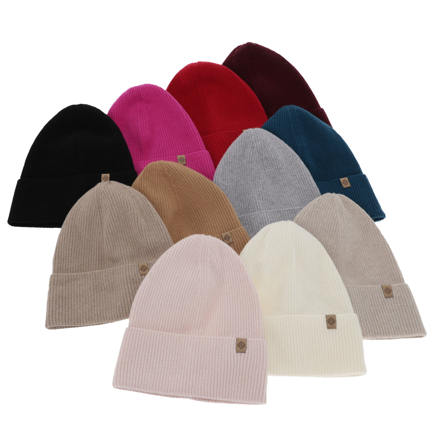 Berretto autunno/primavera donna, crema, lana merino con cashmere, Alineta