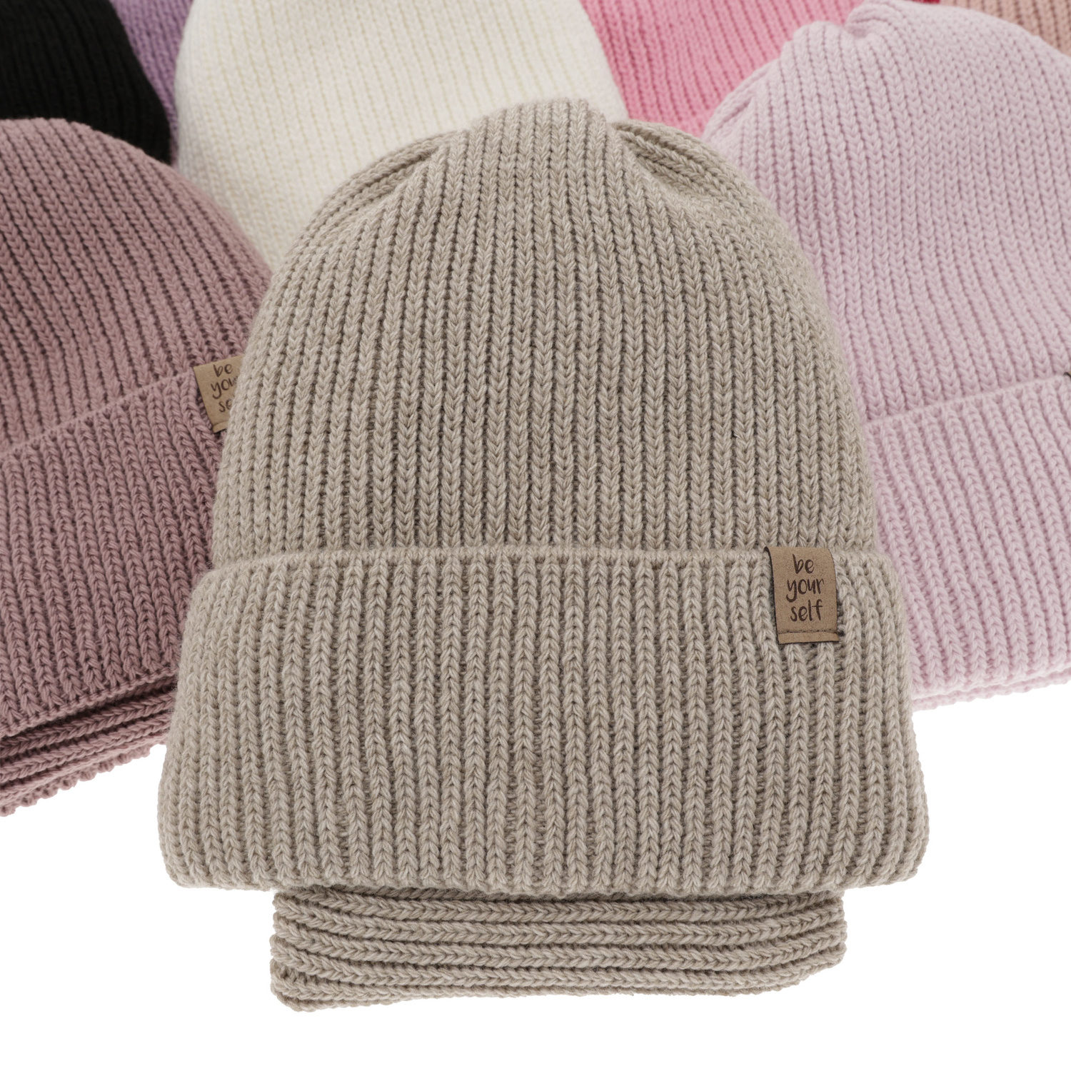 Set invernale bambina: berretto e scaldacollo, rosa, Edera