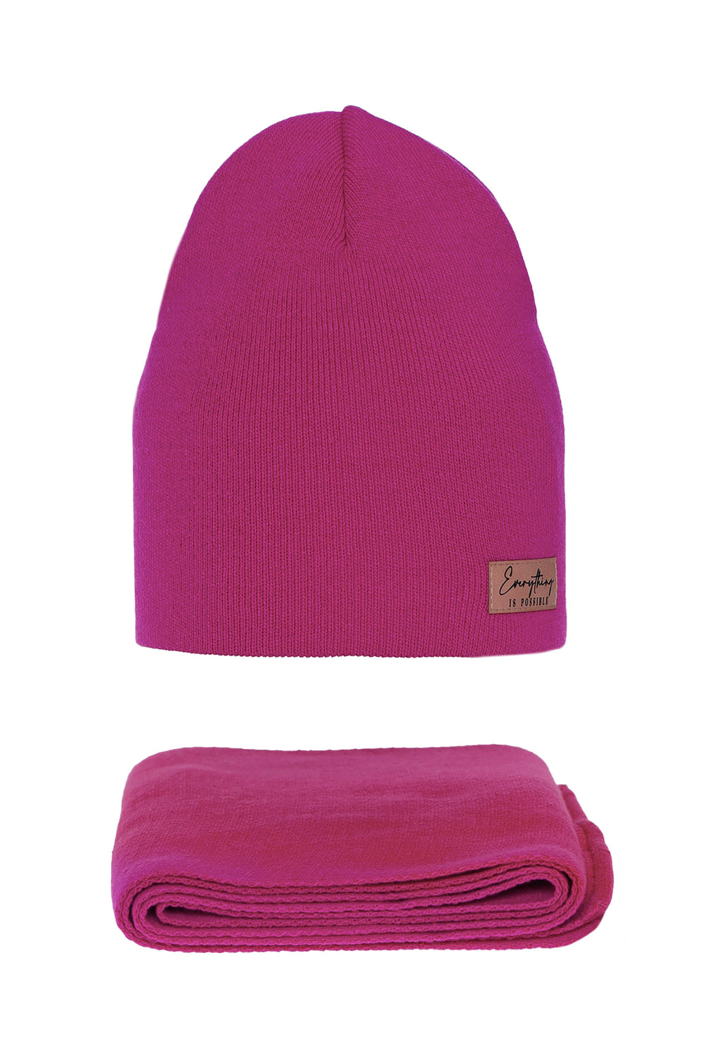 Set autunno/primavera donna: berretto e sciarpa, rosa, Zula