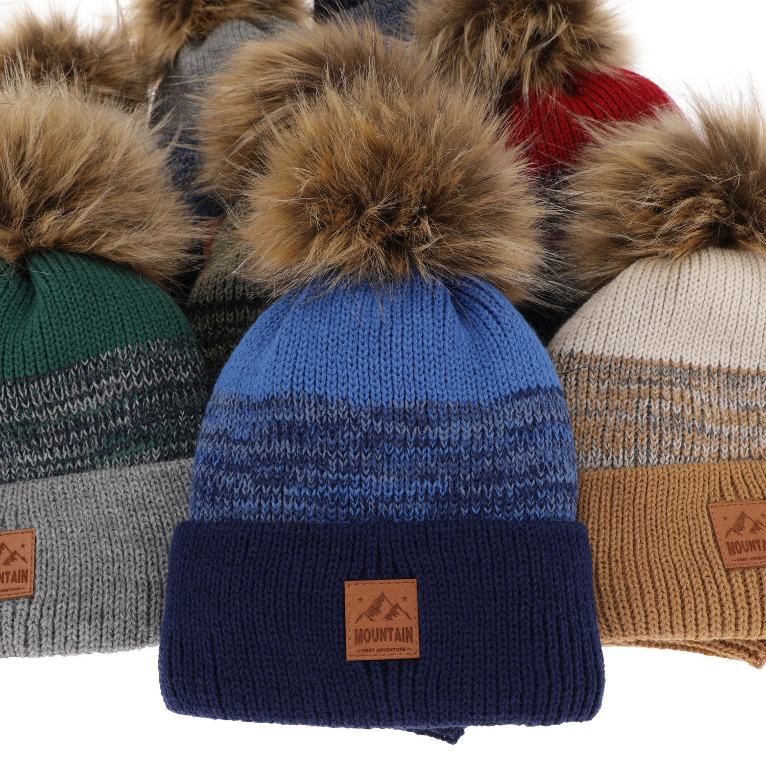 Set invernale bambino: berretto e scaldacollo, grigio, con pompon, Buffalo