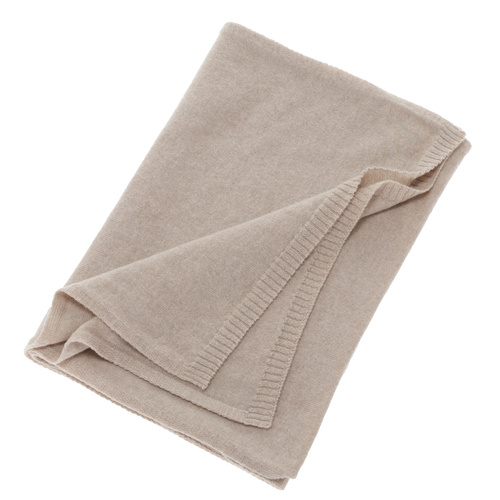 Sciarpa invernale donna, beige chiaro, lana merino con cashmere, Irenia