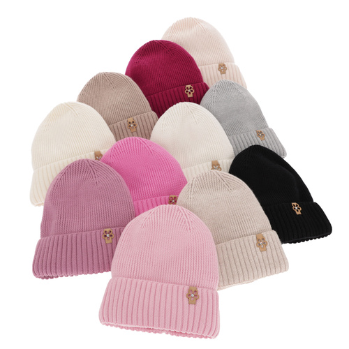 Set invernale bambina: berretto e scaldacollo, nero, 100% Lana Merino, Nelita