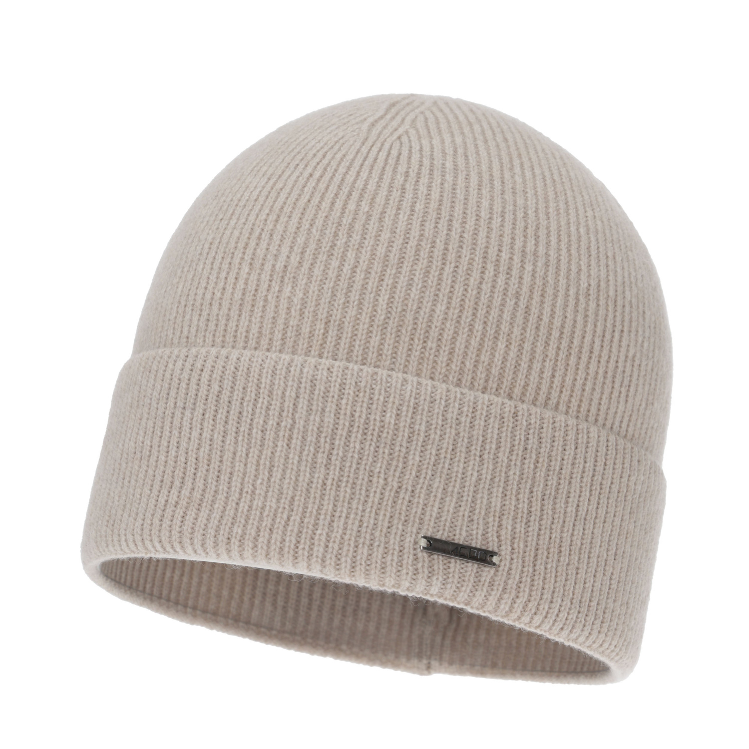 Berretto autunno/inverno donna, beige chiaro, con lana merino e cashmere, Sindra