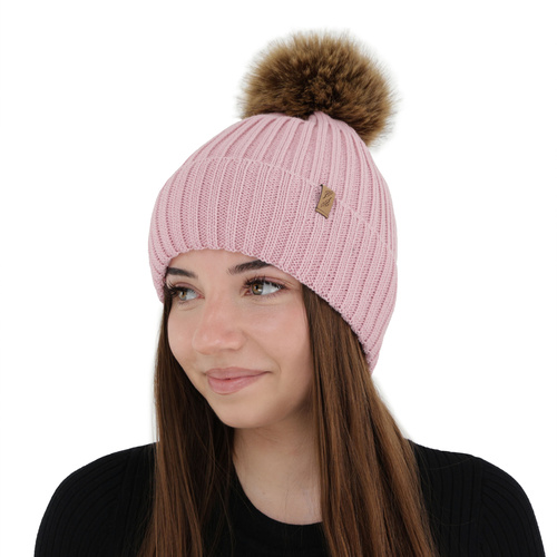 Berretto invernale donna, nero, con lana merino, Zamira