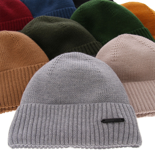 Berretto invernale uomo, marrone, 100% Lana Merino, Henk