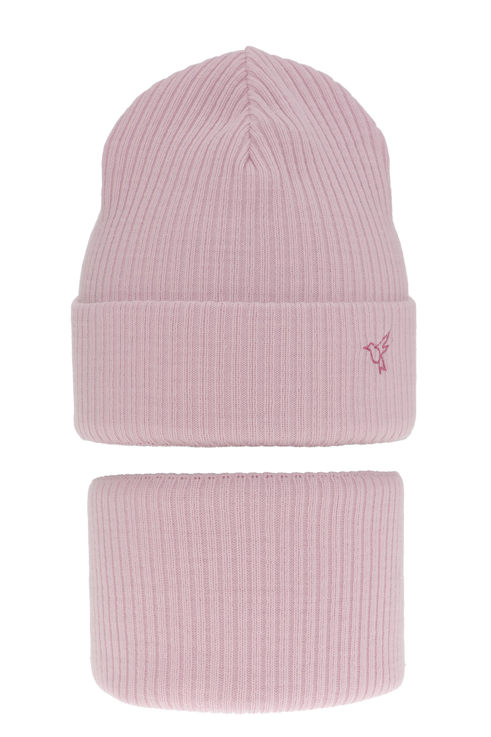 Set invernale bambina: berretto e scaldacollo, lilla, Rosetta