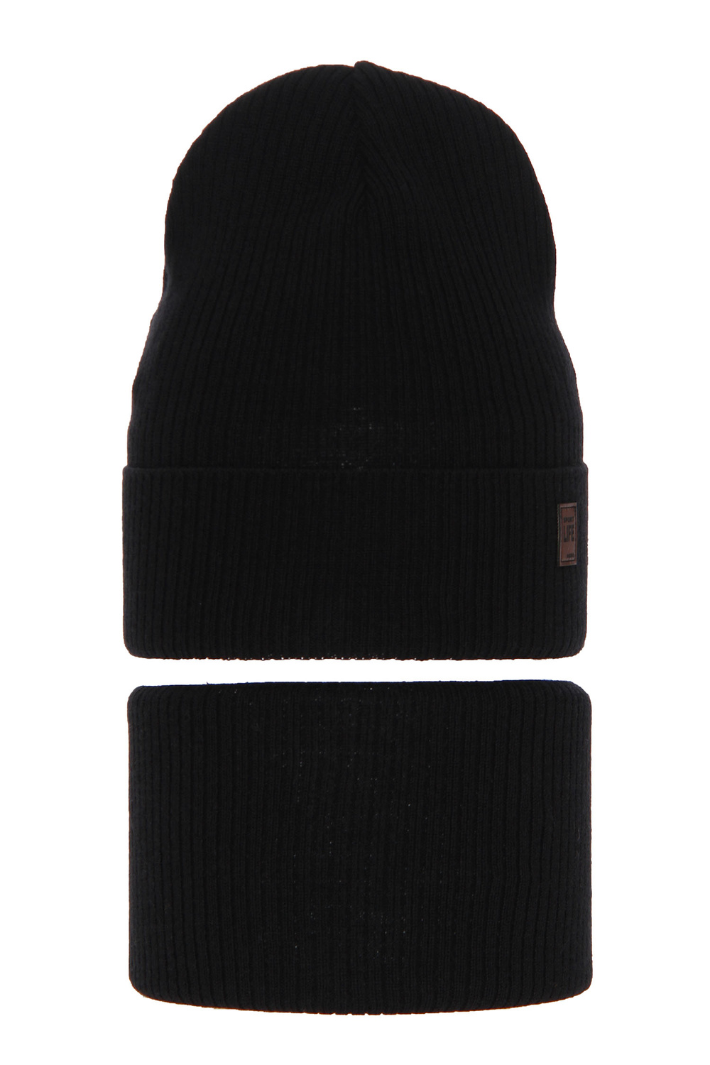 Set autunno/primavera bambino: berretto e scaldacollo, con cotone, nero, Dragon