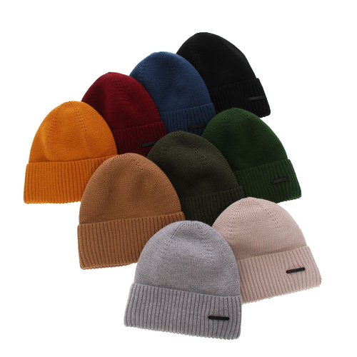 Berretto invernale uomo, marrone, 100% Lana Merino, Henk