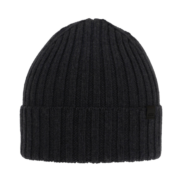 Berretto invernale uomo, grigio scuro, 100% Lana Merino, Nathan