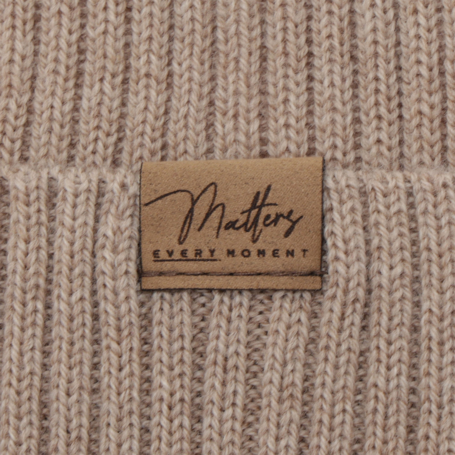 Berretto autunno/primavera donna, beige, 100% Lana Merino, senza cuciture, Fabrizia