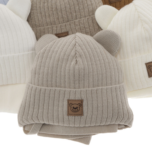 Set invernale bambino: berretto e sciarpa, azzurro, con lacci, Anthony