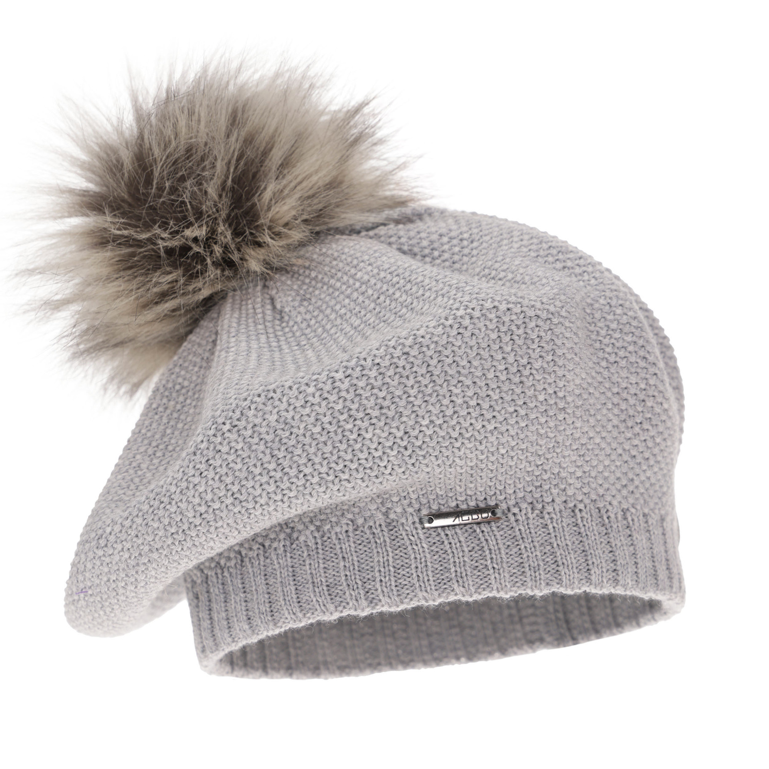 Berretto invernale donna, grigio, 100% Lana Merino, Bonnie