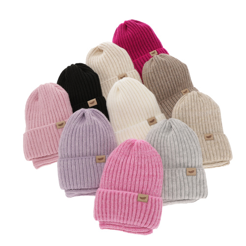 Set invernale bambina: berretto e scaldacollo, lilla, 100% Lana Merino, Karmina