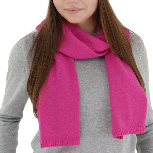 Sciarpa invernale donna, rosa, lana merino con cashmere, Irenia