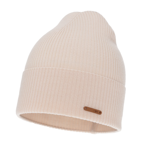 Berretto autunno/inverno donna, rosa chiaro, 100% Lana Merino, Flerra