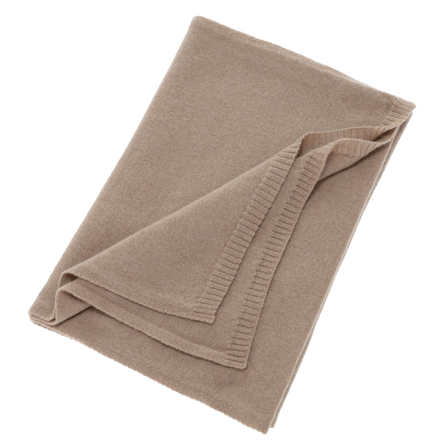 Sciarpa invernale donna, beige, lana merino con cachemire, Irenia