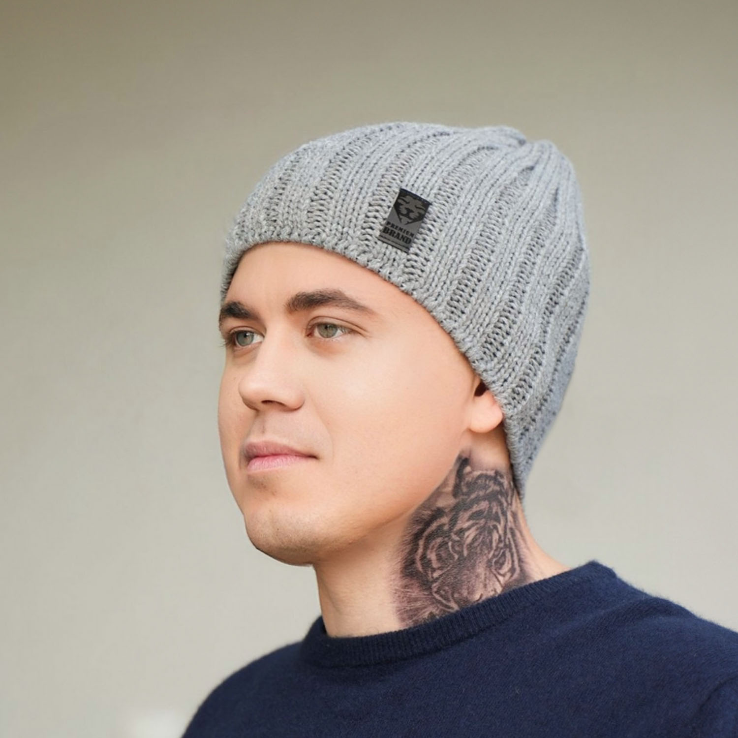 Berretto invernale uomo, nero, Derek