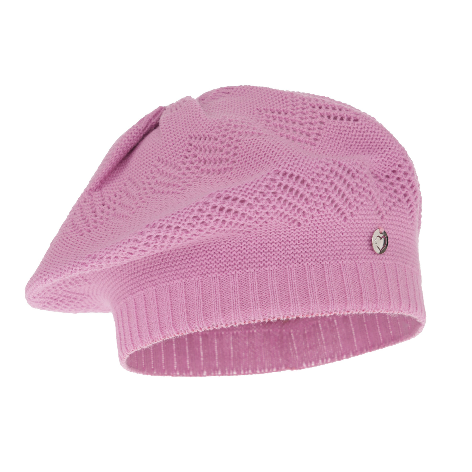 Berretto autunno/primavera bambina, lilla, traforato, Filadelfia