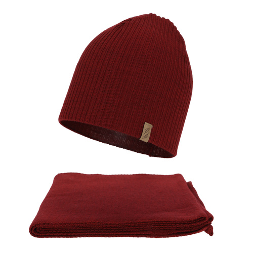 Set invernale donna: berretto e sciarpa, bordeaux, Fena