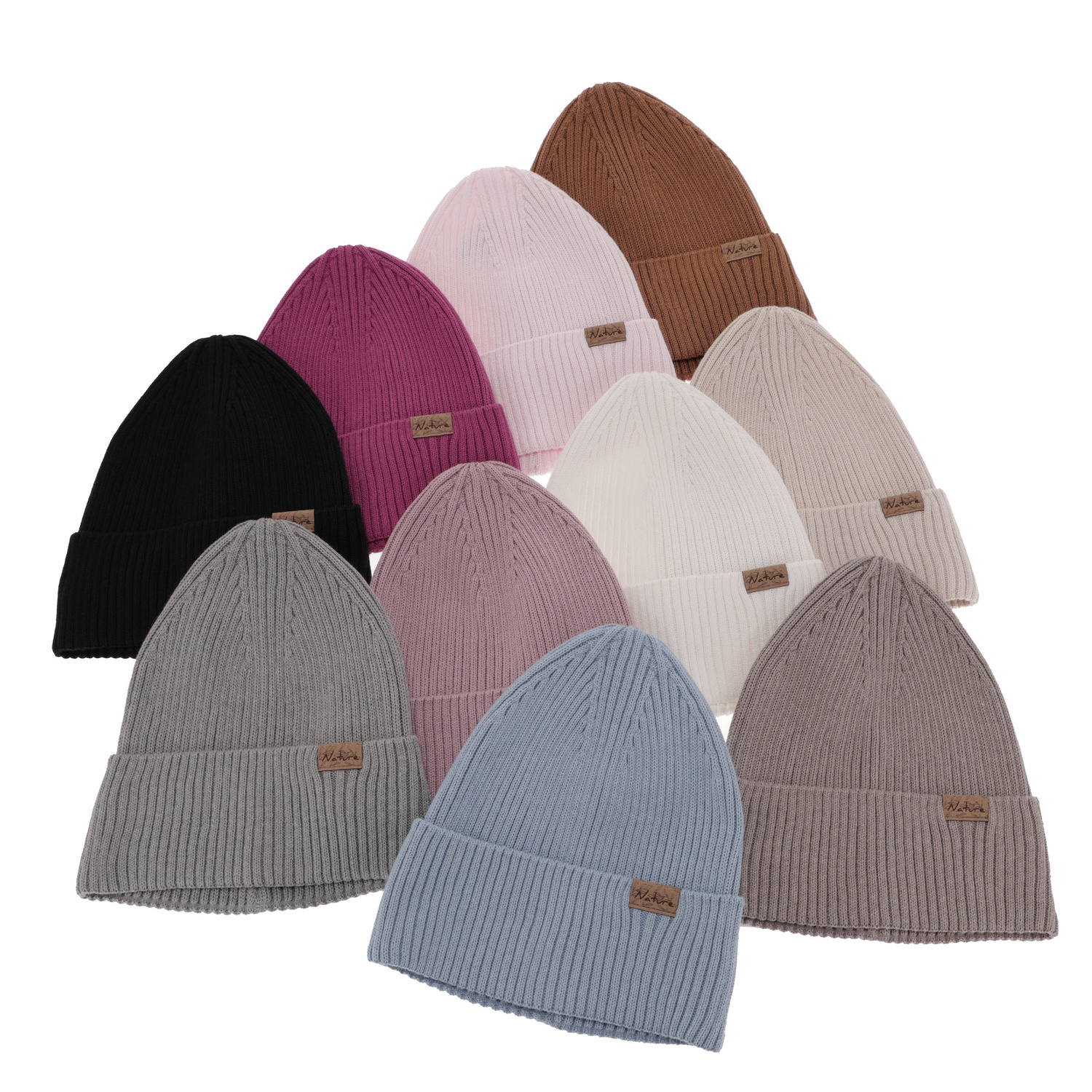 Berretto invernale, primaverile donna, con cotone, azzurro, Messina