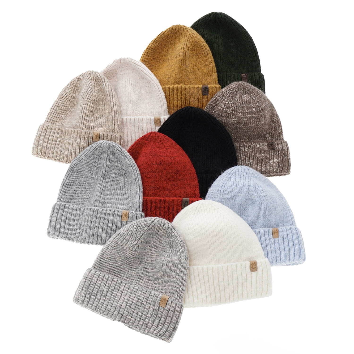 Berretto invernale donna, marrone, 100% Lana Merino, Alvara