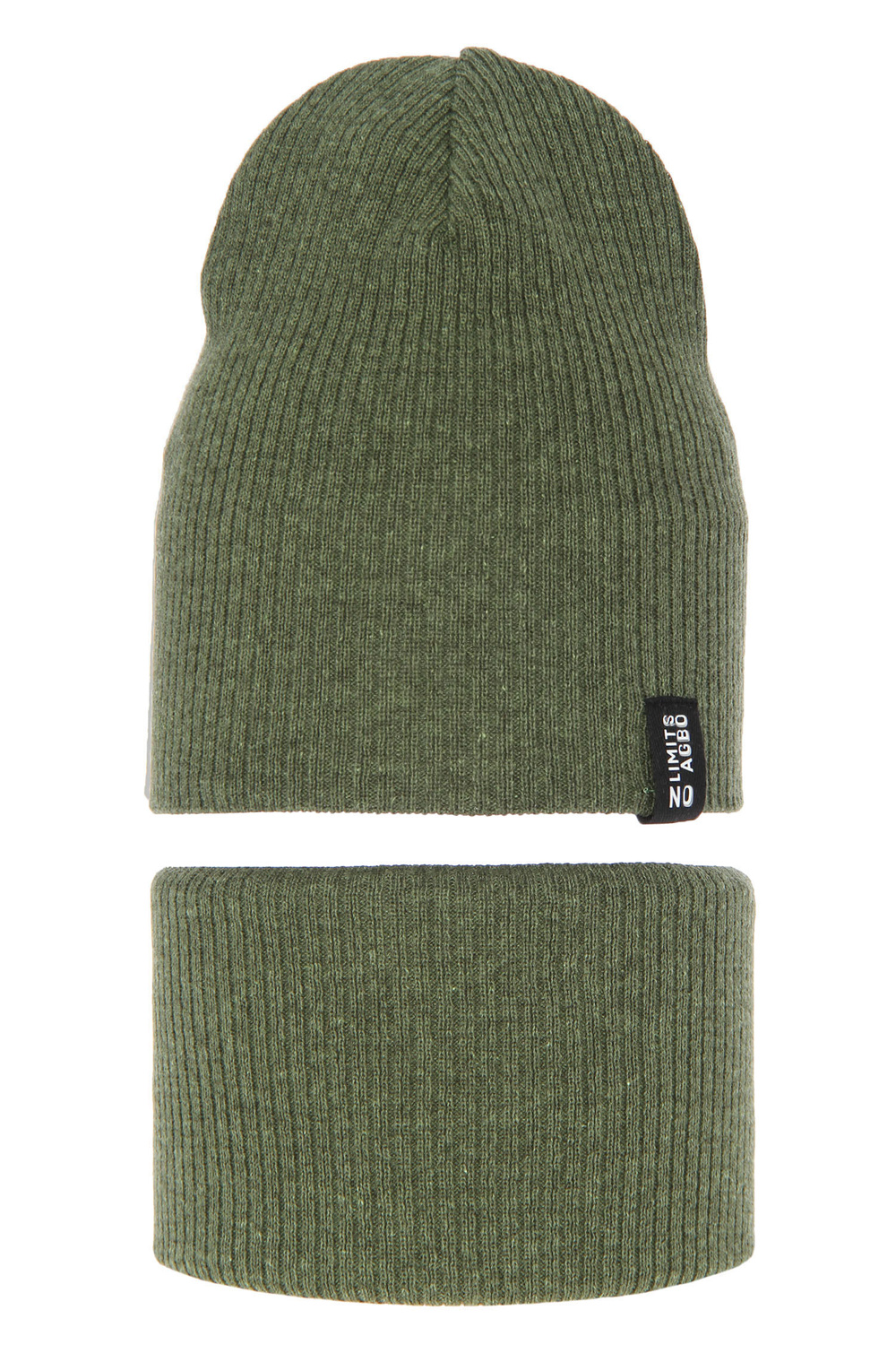 Set autunno/primavera bambino: berretto e scaldacollo, con cotone, khaki, Tunis