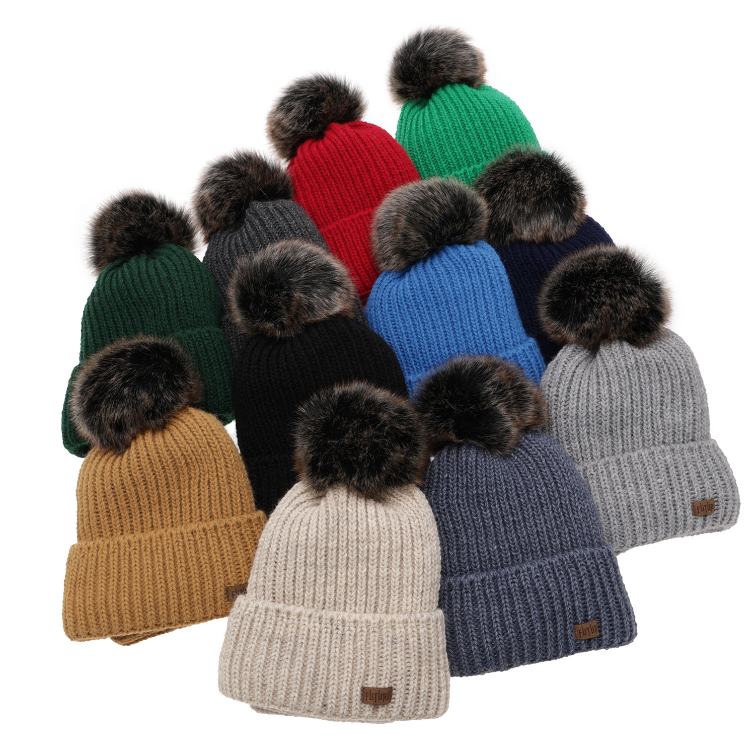 Set invernale bambino: berretto e scaldacollo, blu, con pompon, Wonder