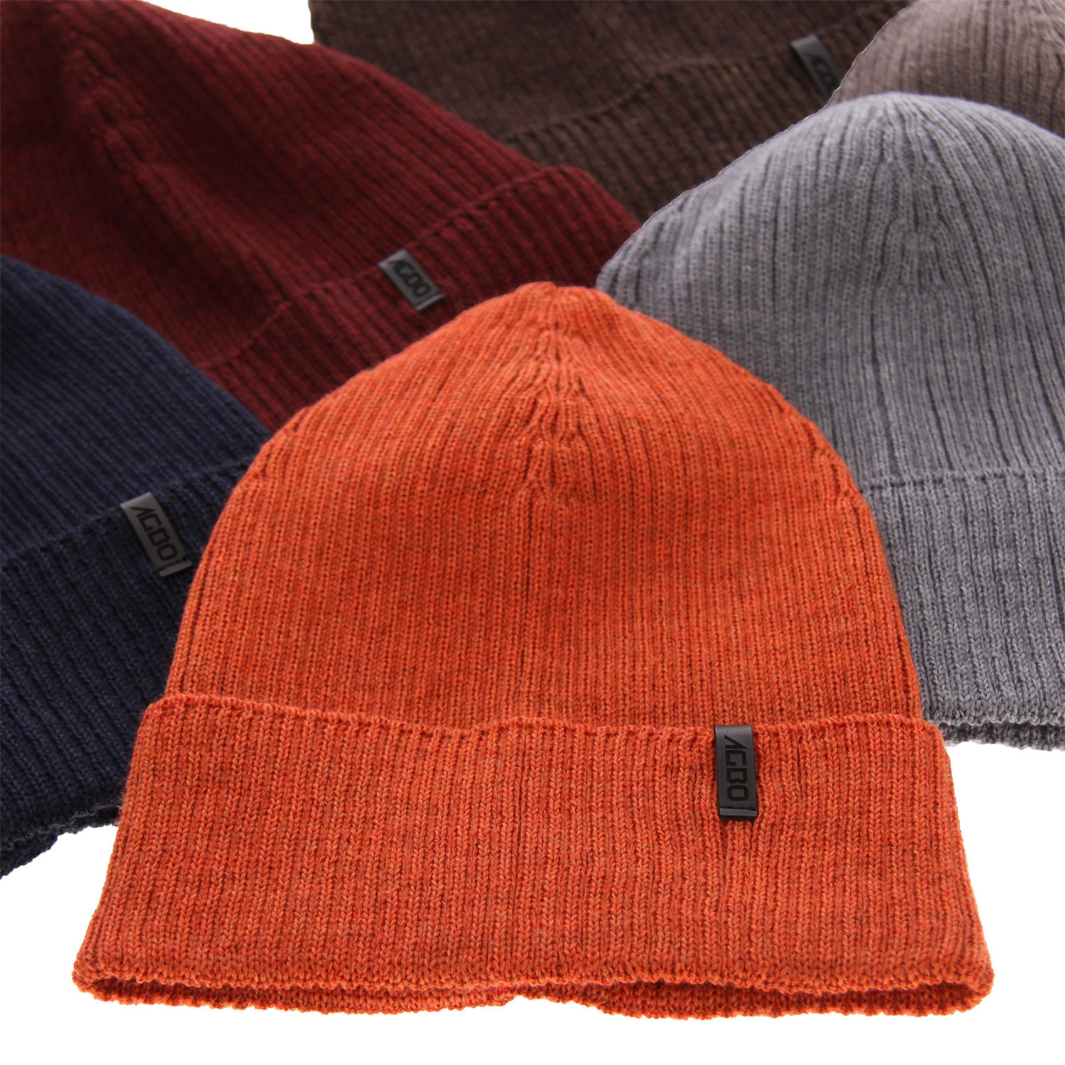 Berretto invernale uomo, bordò, 100% Lana Merino, Thorin