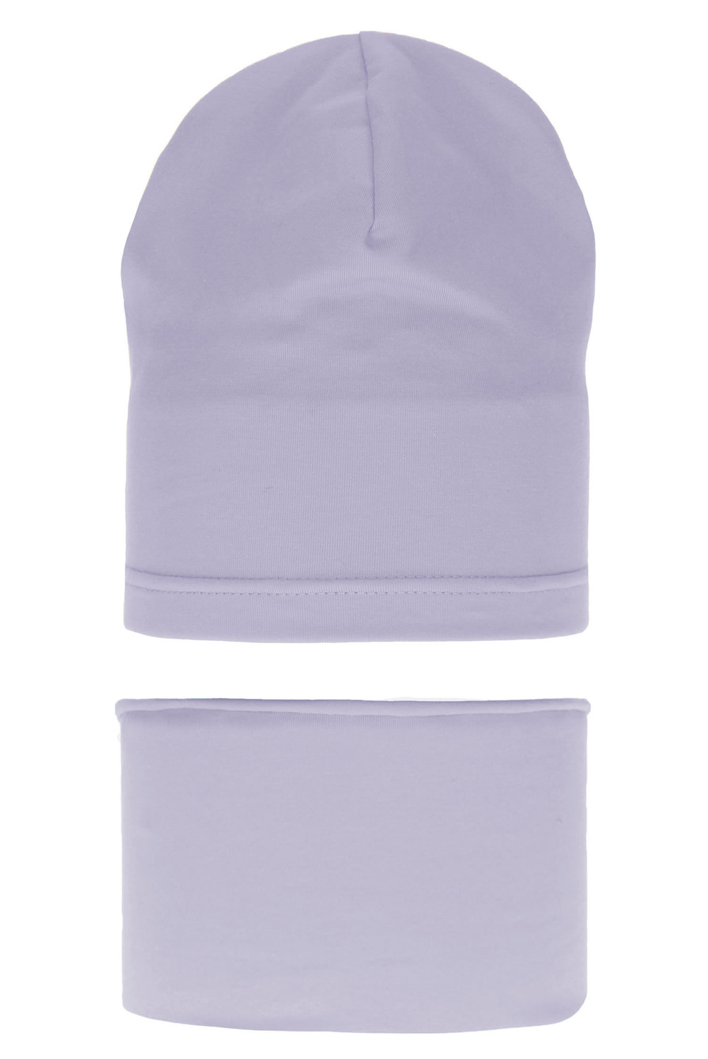 Set autunno/primavera bambina: berretto e scaldacollo, viola, in cotone, Hazelka