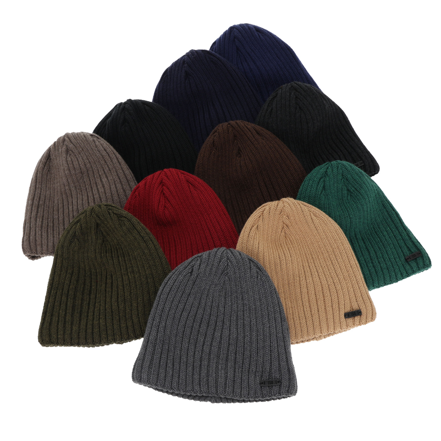 Berretto invernale uomo, blu navy, con lana merino, Adagio