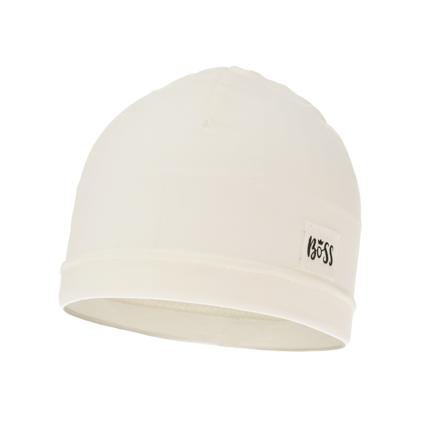 Berretto autunno/primavera bambino, crema, con patch, Niki