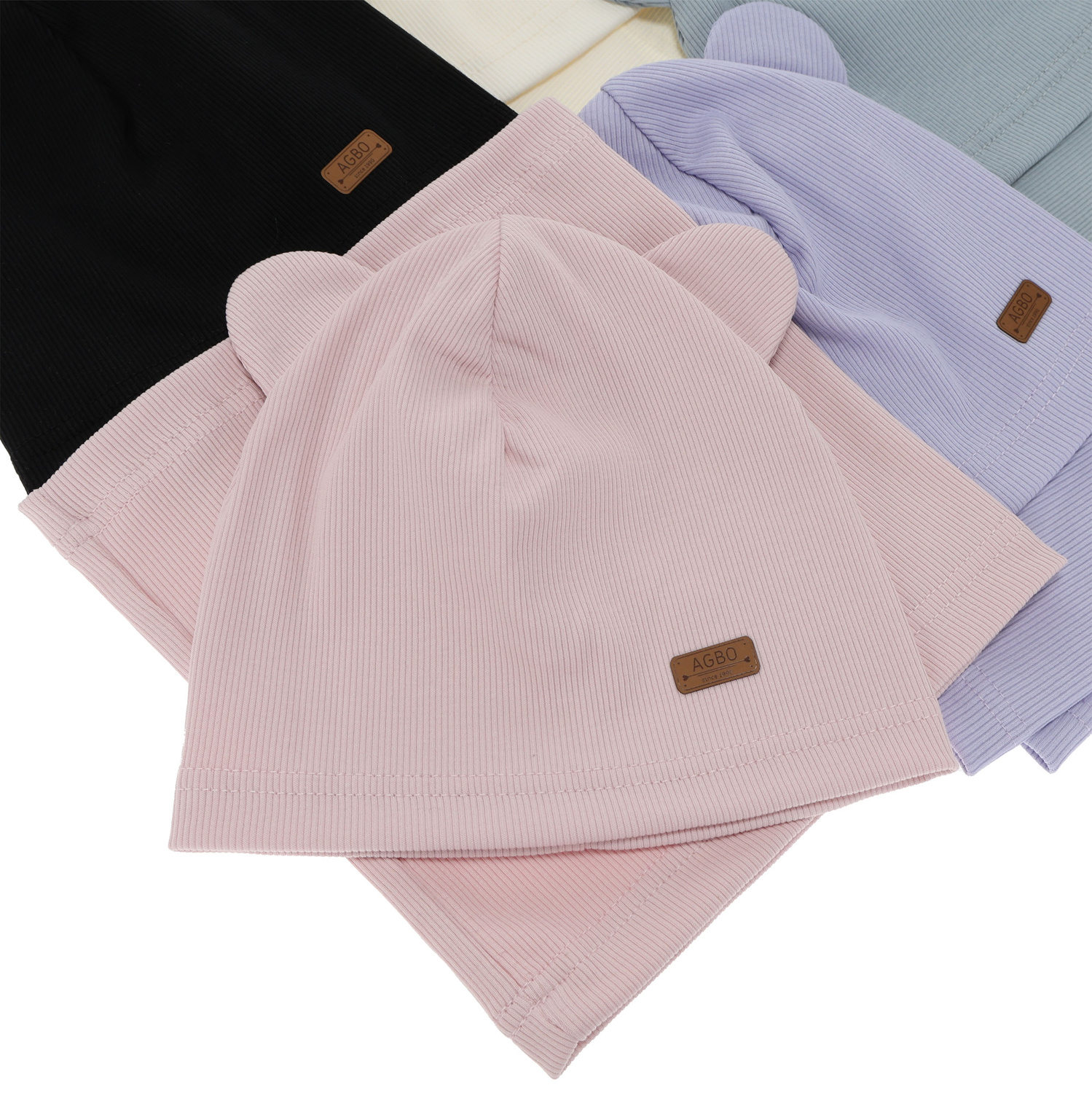 Set autunno/primavera bambina: berretto e scaldacollo, di cotone, crema Georgea