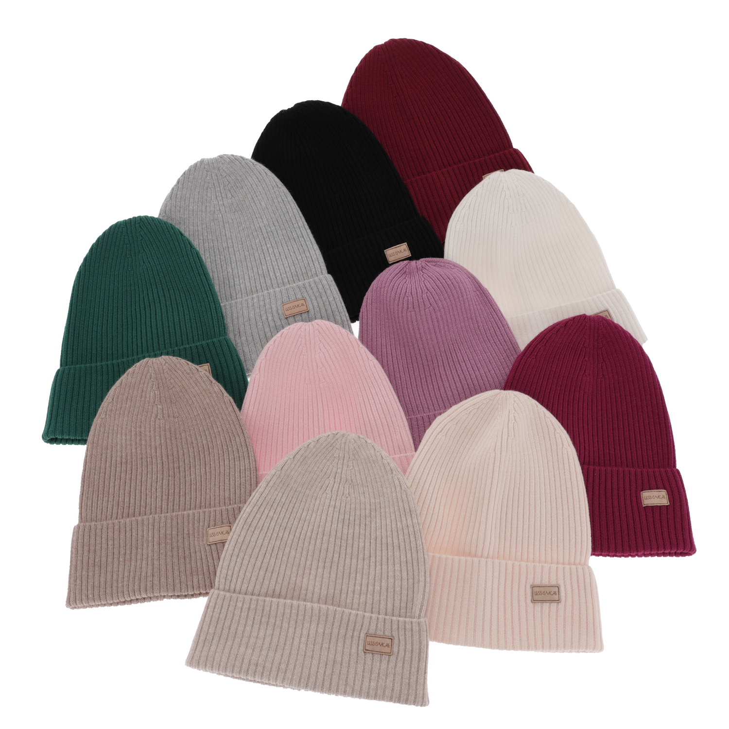 Berretto invernale donna, rosa chiaro, 100% Lana Merino, Sophie