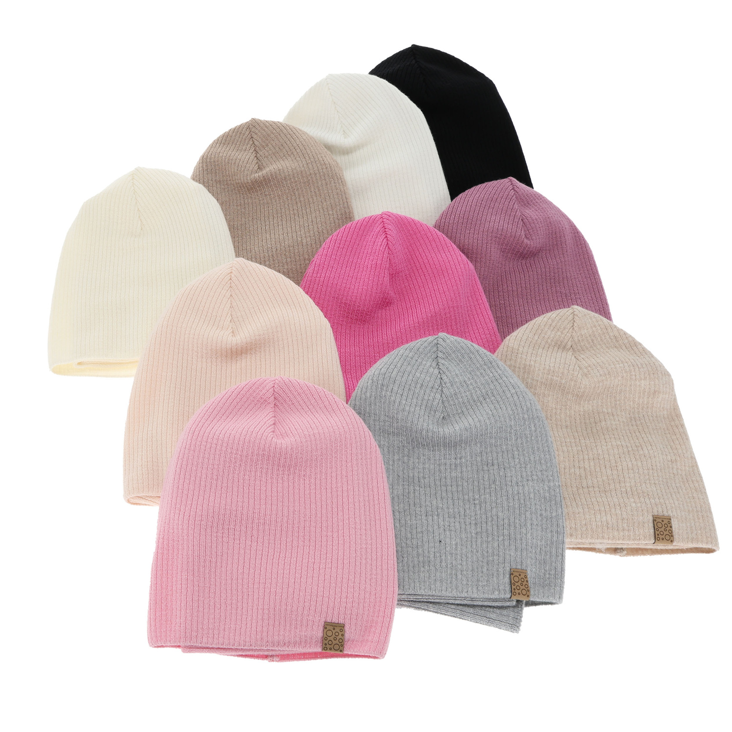 Set autunno/primavera bambina: berretto e scaldacollo, bianco, 100% Lana Merino, Ricona