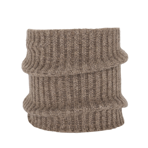 Scaldacollo invernale uomo, ciemnobeżowy, 100% Lana Merino, Best