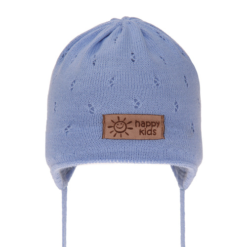 Berretto autunno/primavera bambino, blu, con lacci, Bobi