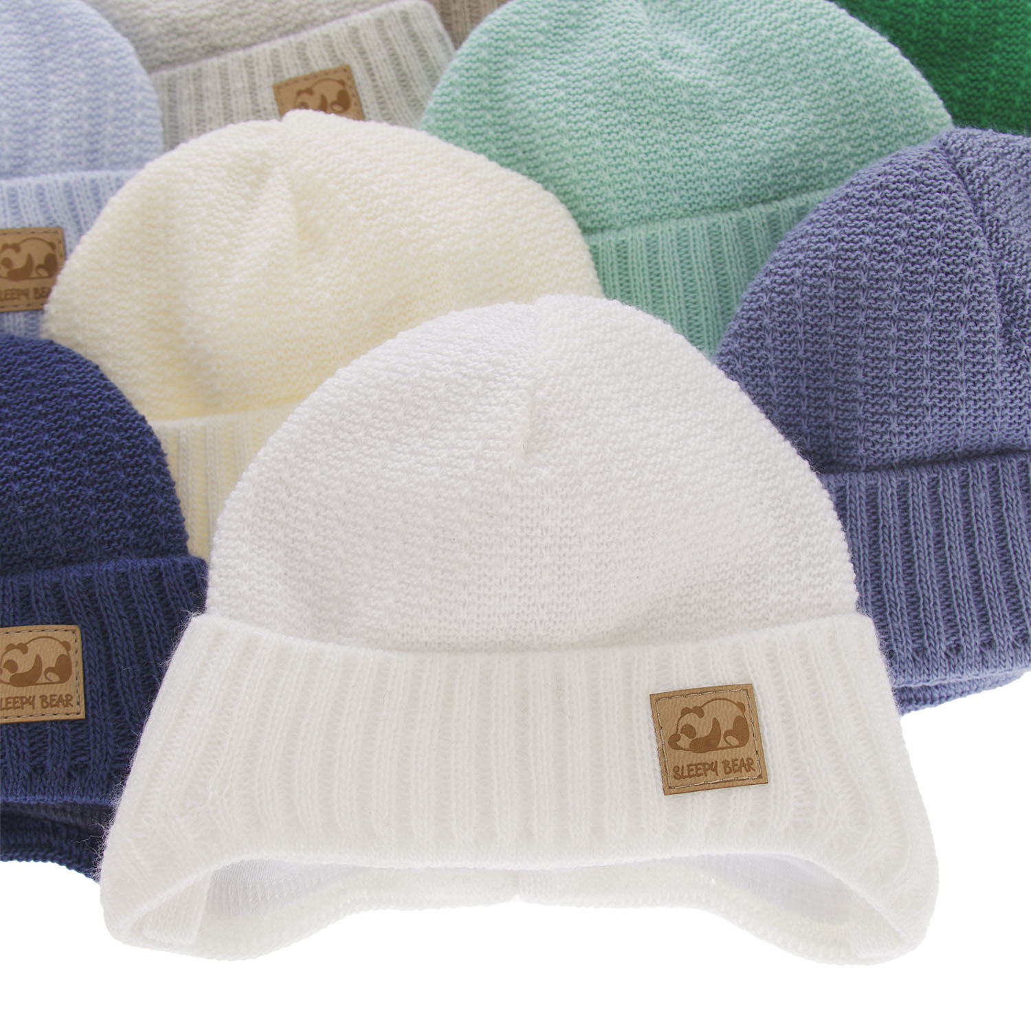 Berretto autunno/primavera bambino, crema, con lacci, Todi