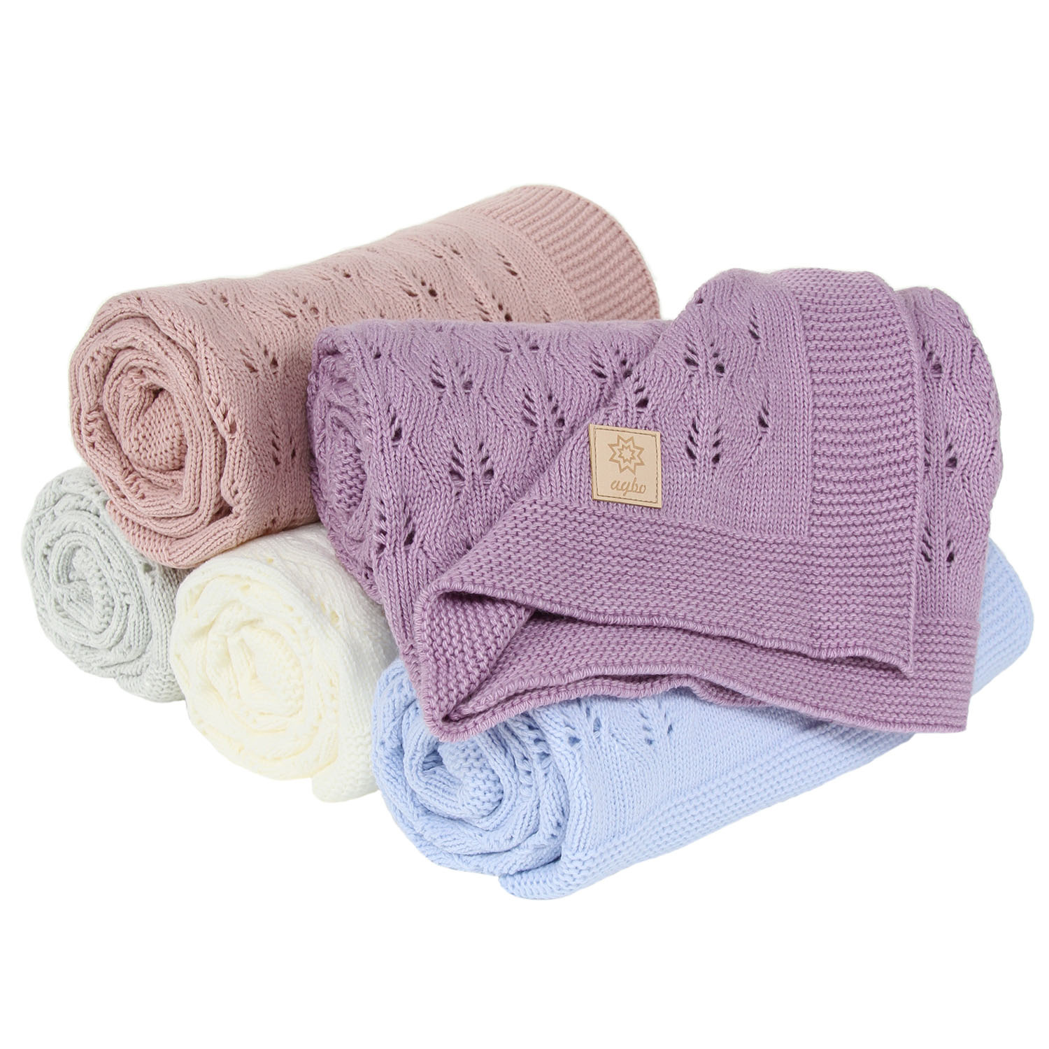 Coperta in cotone per neonato, azzurro, delicato, Aro