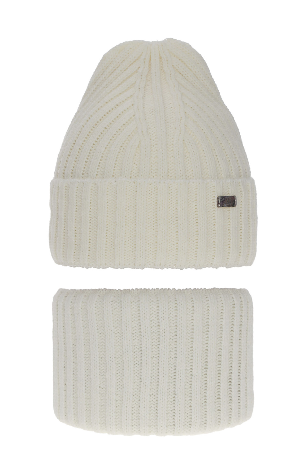 Set invernale bambina: berretto e scaldacollo, crema, Valentine