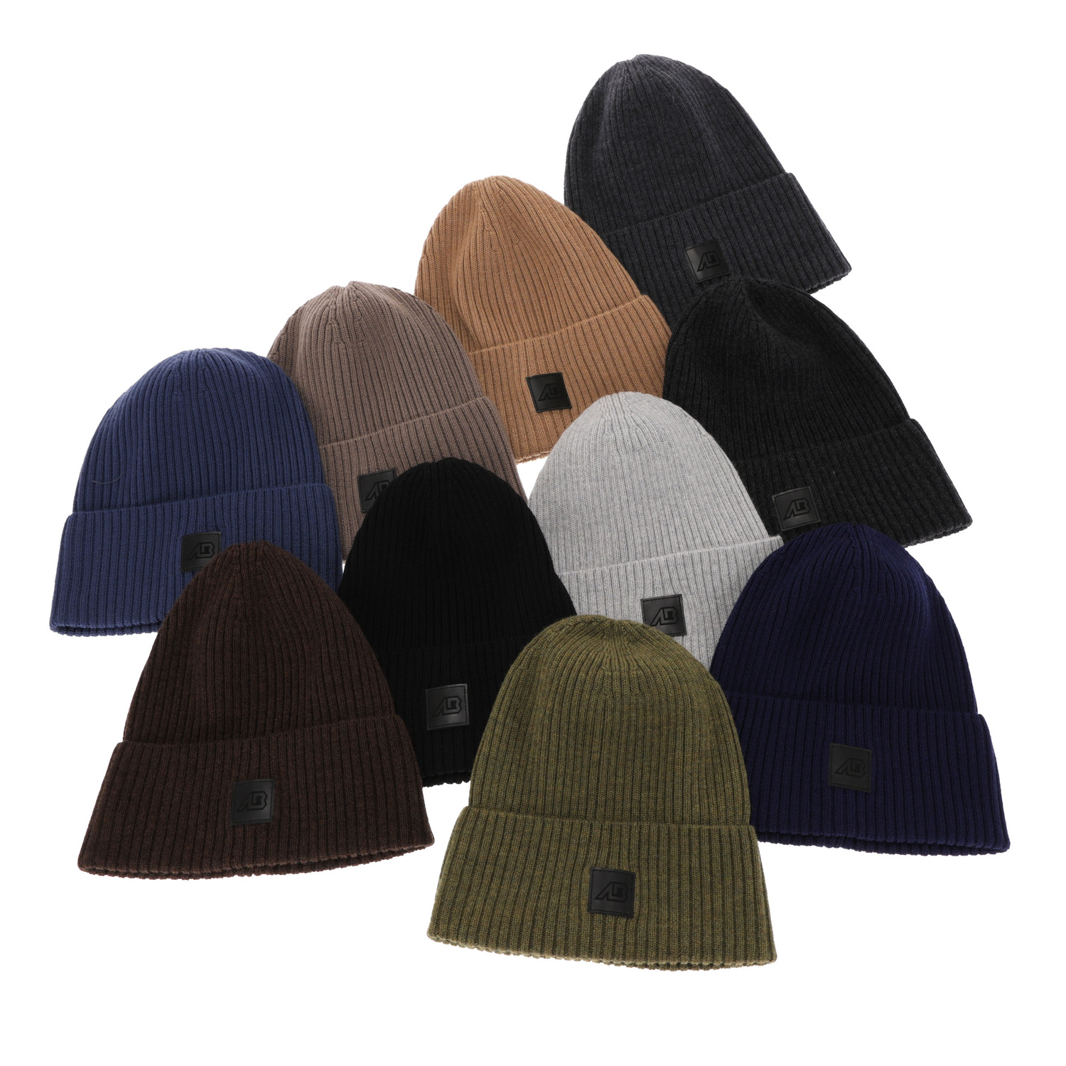 Berretto invernale uomo, blu scuro, 100% Lana Merino, Matias